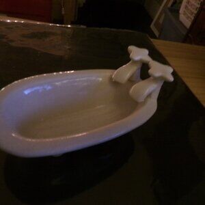 vintage porcelain bath tub soap dish
